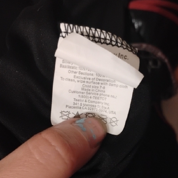 Kids Black and Red Ninja Costume - Picture 7 of 7